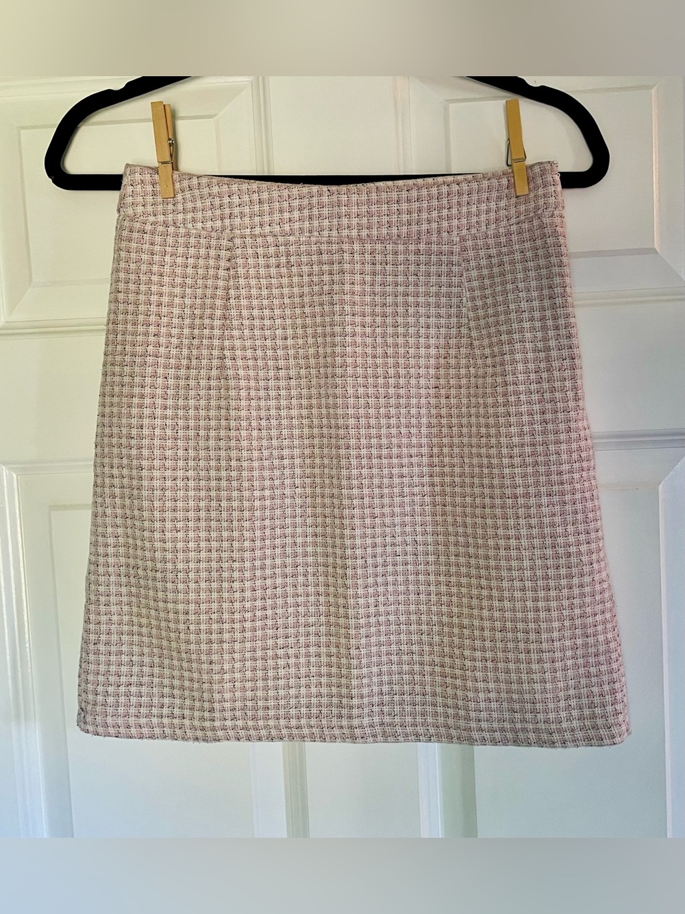 Paper Crane Light Pink Bouclé Skirt